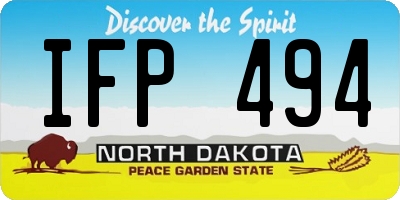 ND license plate IFP494