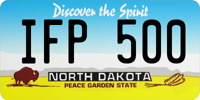 ND license plate IFP500