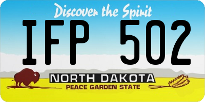 ND license plate IFP502