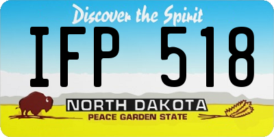 ND license plate IFP518