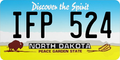 ND license plate IFP524