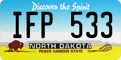 ND license plate IFP533