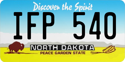 ND license plate IFP540