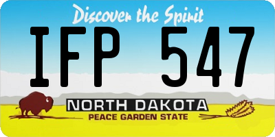 ND license plate IFP547