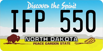 ND license plate IFP550