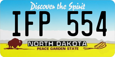 ND license plate IFP554