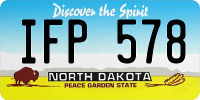 ND license plate IFP578