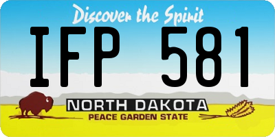 ND license plate IFP581
