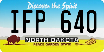 ND license plate IFP640