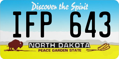 ND license plate IFP643