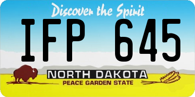 ND license plate IFP645