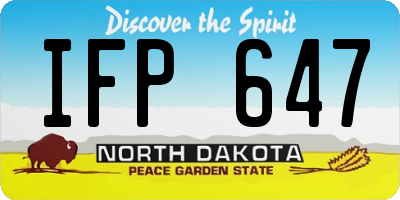 ND license plate IFP647