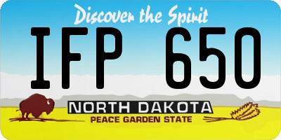 ND license plate IFP650