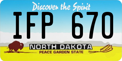 ND license plate IFP670