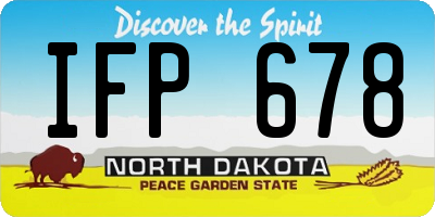 ND license plate IFP678