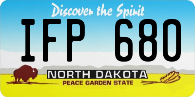 ND license plate IFP680