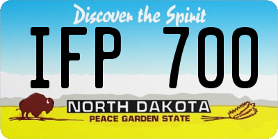 ND license plate IFP700