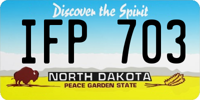ND license plate IFP703