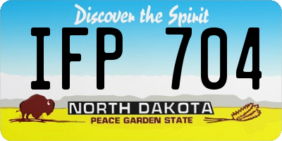 ND license plate IFP704