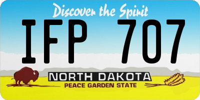 ND license plate IFP707