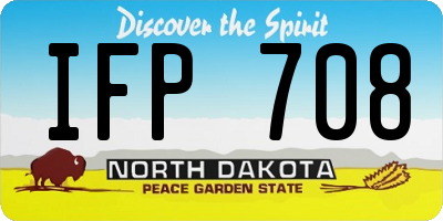 ND license plate IFP708