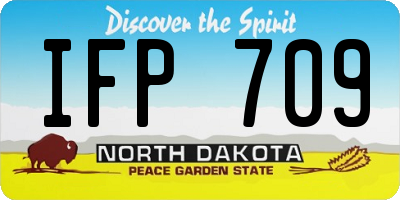 ND license plate IFP709