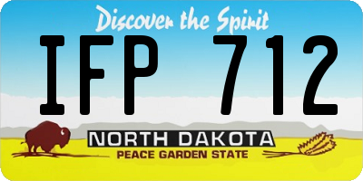ND license plate IFP712