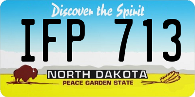 ND license plate IFP713