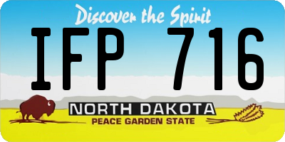 ND license plate IFP716