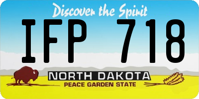 ND license plate IFP718