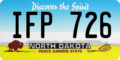 ND license plate IFP726