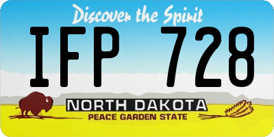 ND license plate IFP728