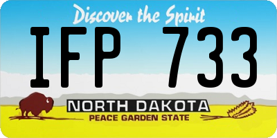 ND license plate IFP733