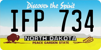 ND license plate IFP734
