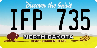 ND license plate IFP735