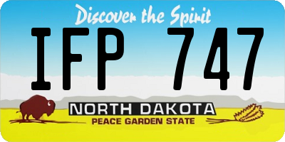 ND license plate IFP747