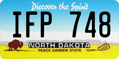 ND license plate IFP748