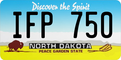 ND license plate IFP750