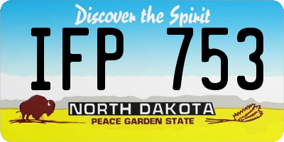 ND license plate IFP753