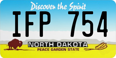 ND license plate IFP754