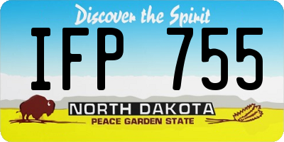 ND license plate IFP755