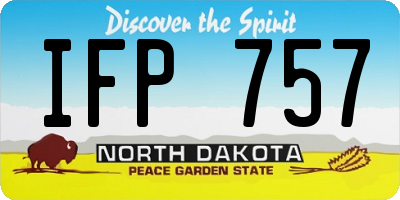 ND license plate IFP757