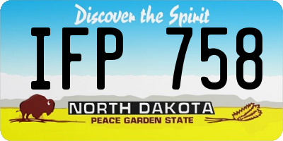 ND license plate IFP758