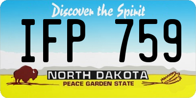 ND license plate IFP759