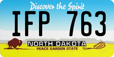ND license plate IFP763