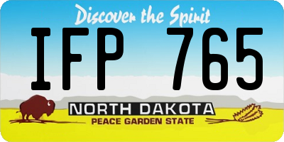 ND license plate IFP765
