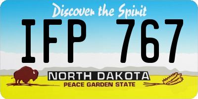 ND license plate IFP767