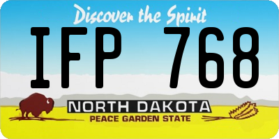 ND license plate IFP768
