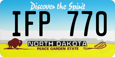 ND license plate IFP770