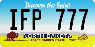 ND license plate IFP777
